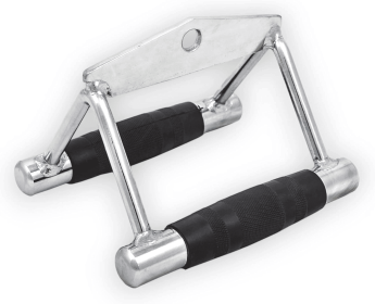 Gym V Bar Grip Steel Pull Down Cable Attachment Heavy Duty