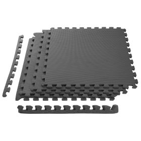 Home Gym Protective Matt - Interlocking Tiles for Gym Equipment, Workouts - Protective Flooring - EVA Material - Specs: 150 characters