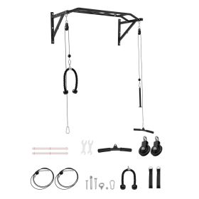 Pull Up Bar, Multi-Grip Wall Mounted Pull Ups, 50 in Width Multifunctional Chin Up Training Station (Default: Default)