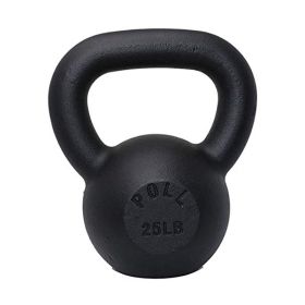 Arm Power Kettlebell Exercise Equipment  for Home Fitness (Color: BLACK, Weights Available: 25LB)